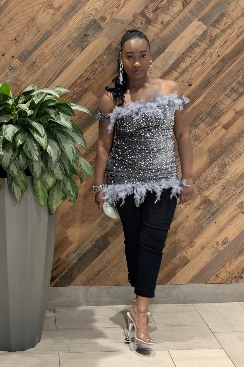 Rovi Silver Top/Mini Dress