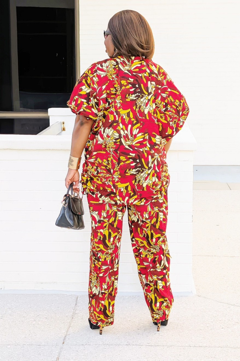 Nivara Pants Set Red