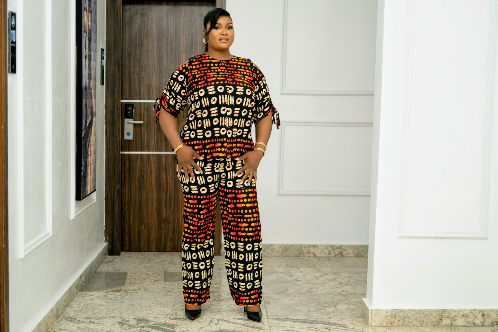 Amira Pants Set. Orange