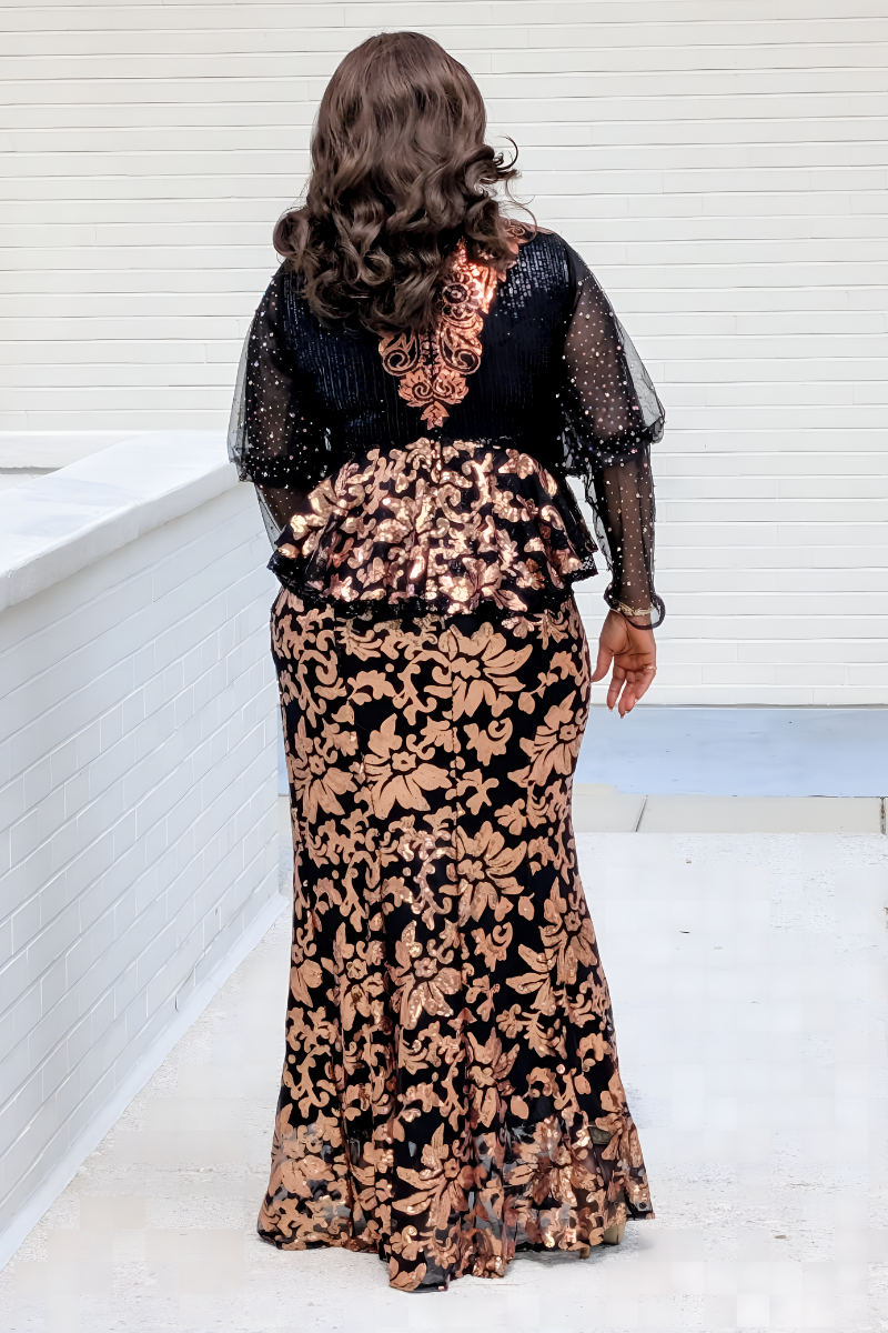 Danell Black and brown Dress