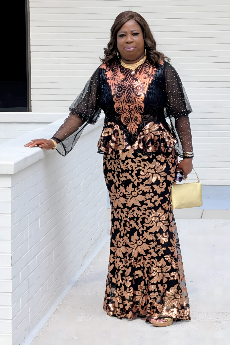 Danell Black and brown Dress