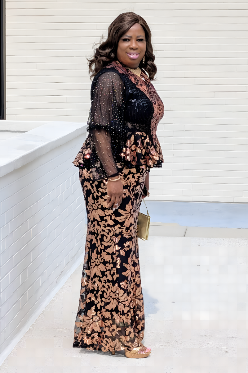 Danell Black and brown Dress