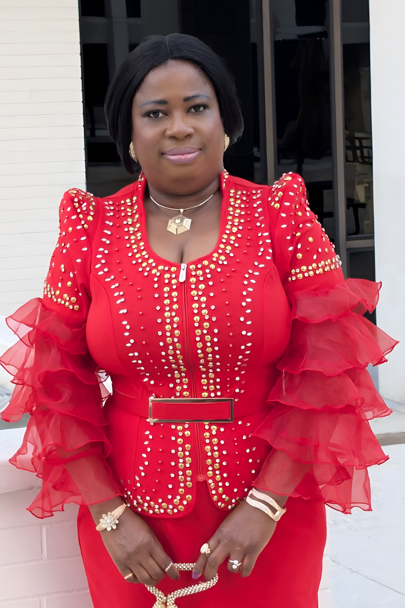 Zinari Red Ruffles Sleeve Set.