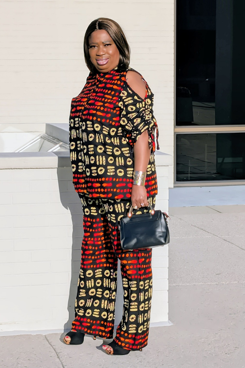 Amira Pants Set. Orange