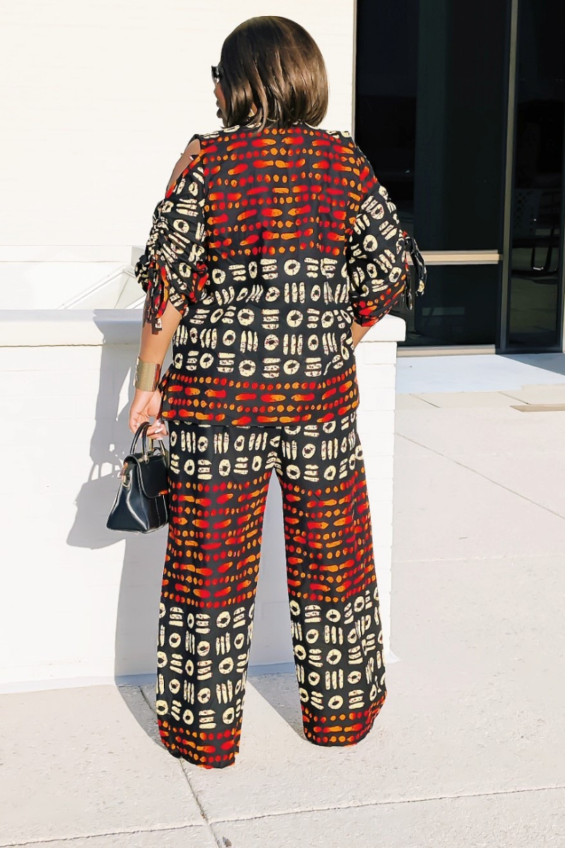 Amira 2 Piece Pants Set. Orange