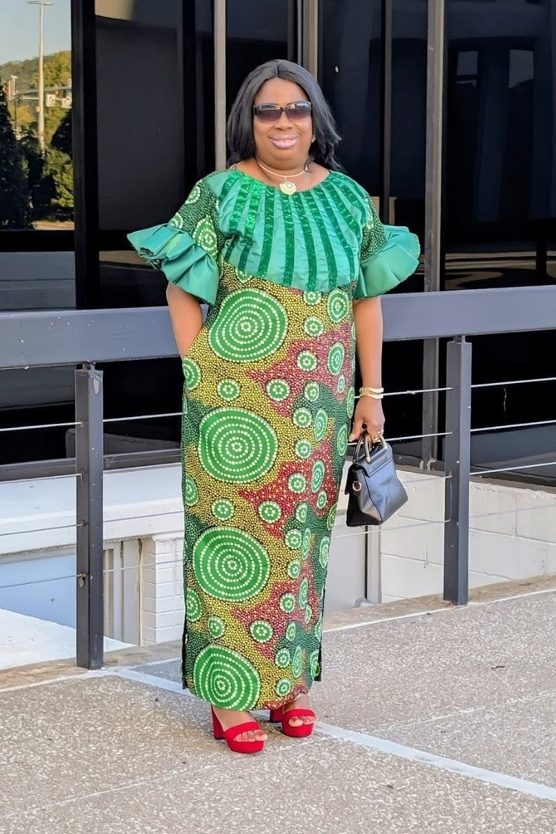 Elora Dress Green.