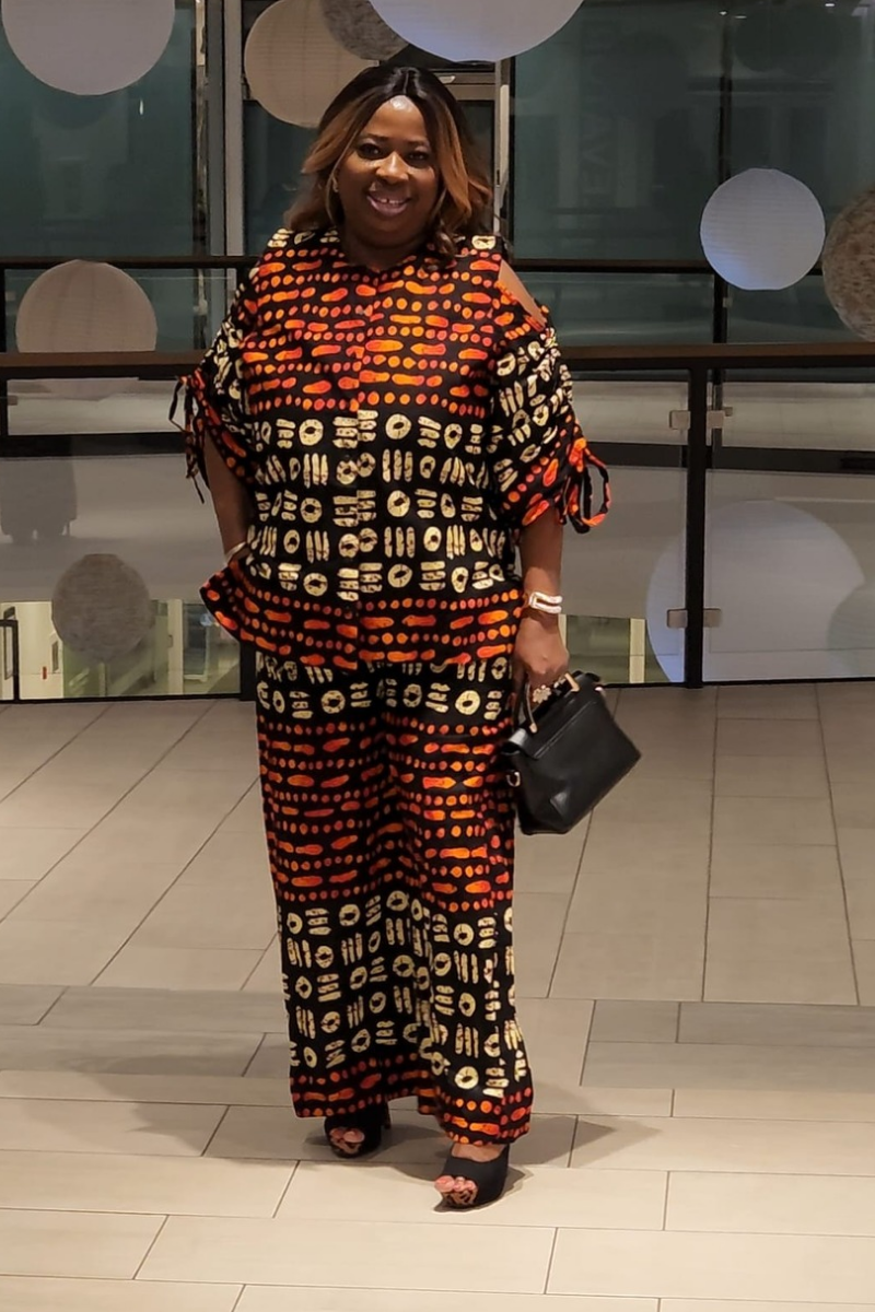 Amira Pants Set. Orange