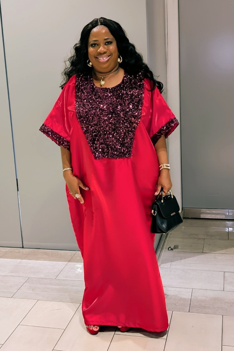 Ruby luxe sequin caftan