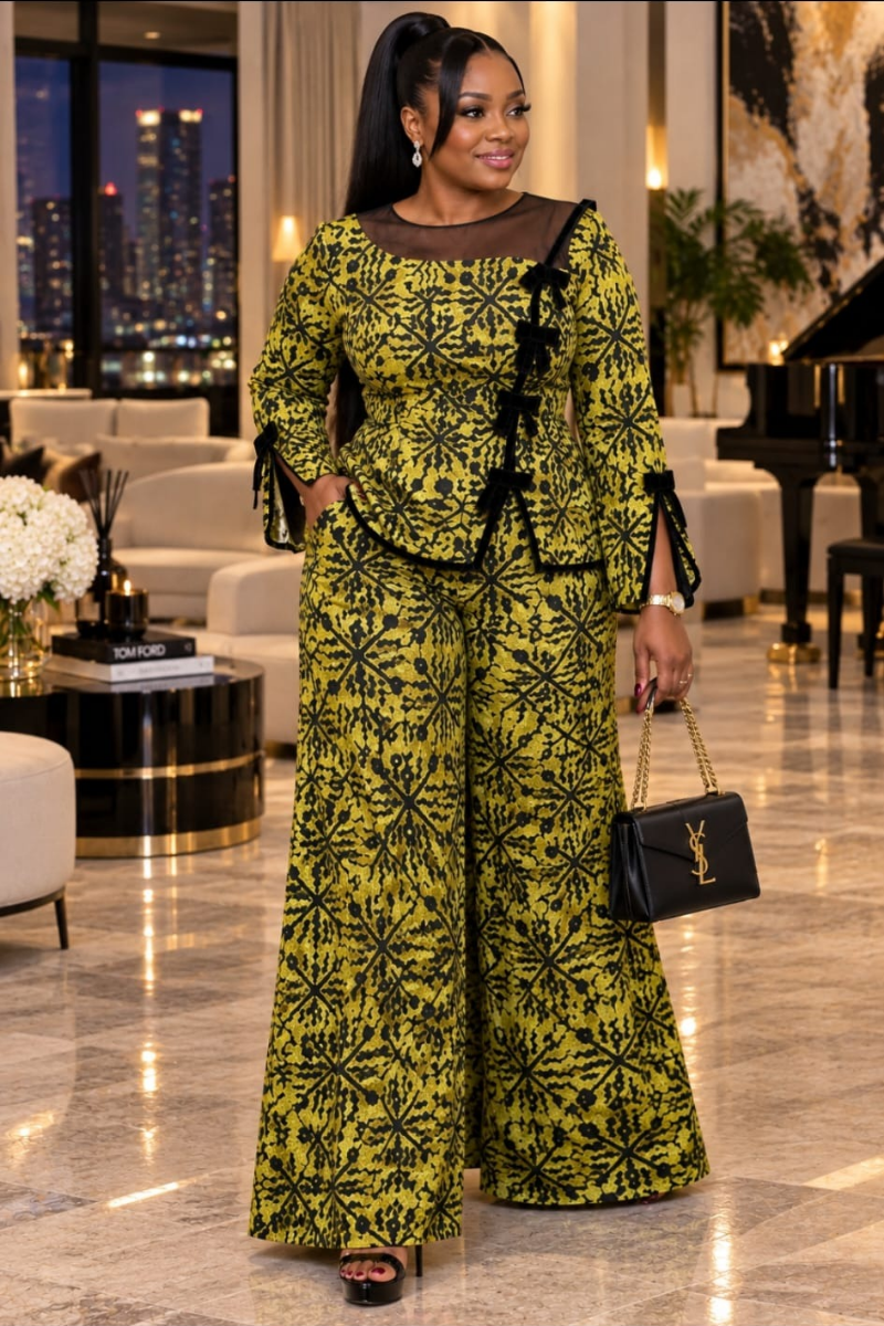 Adire Luxe Palazzo Set