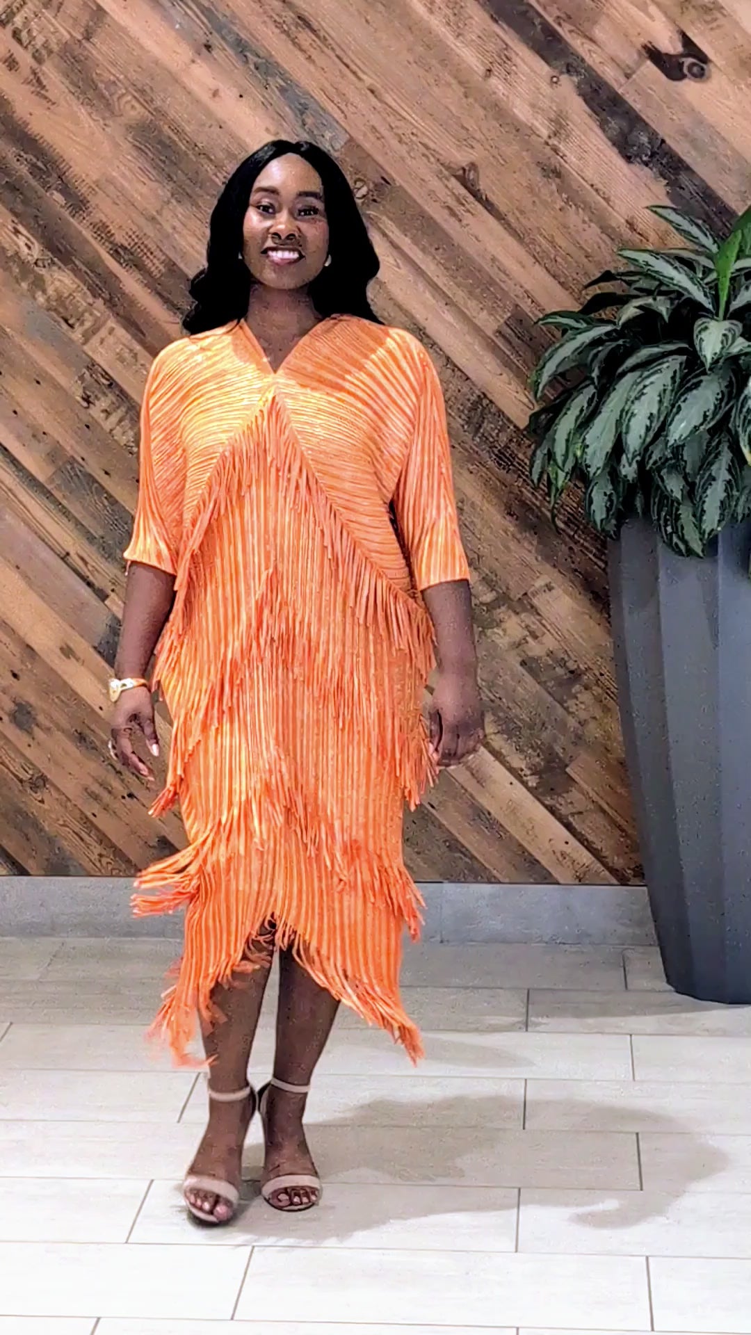 Fern Orange Dress