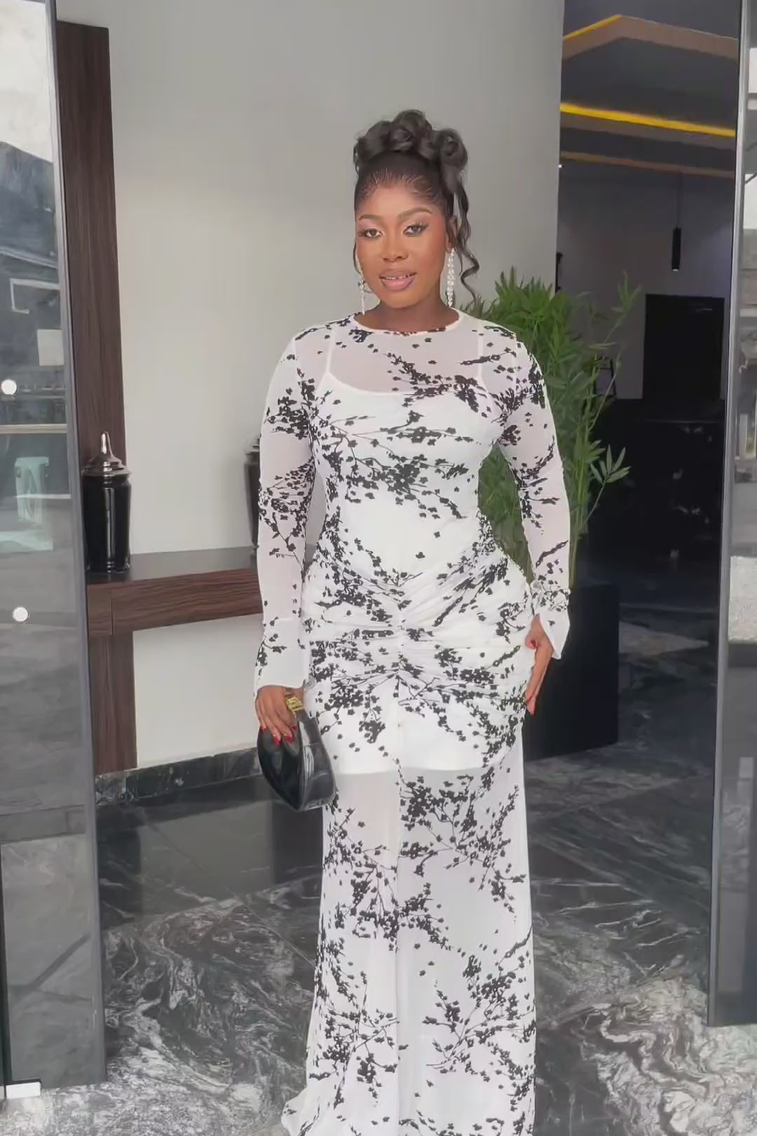 Monochrome Allure Dress