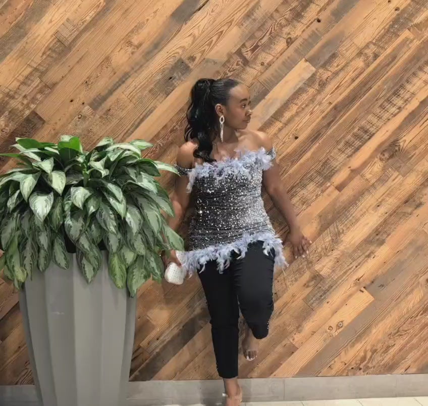 Rovi Silver Top/Mini Dress